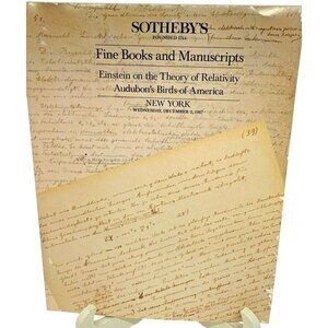 Sotheby's Fine Books & Manuscripts Einstein on the Theory of Relativity Auction
